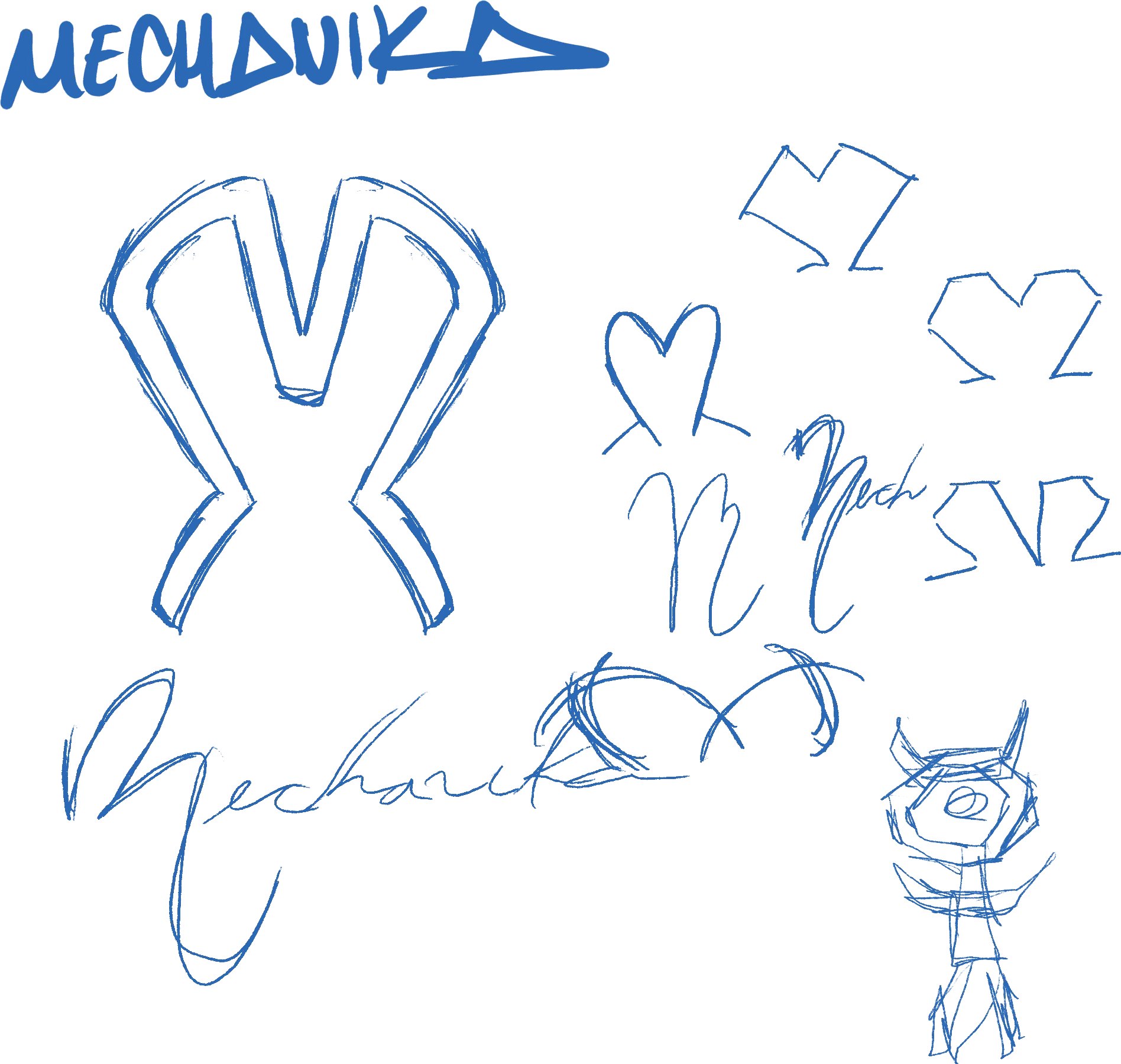 Mechanika × Asthronoth — Logo sketches