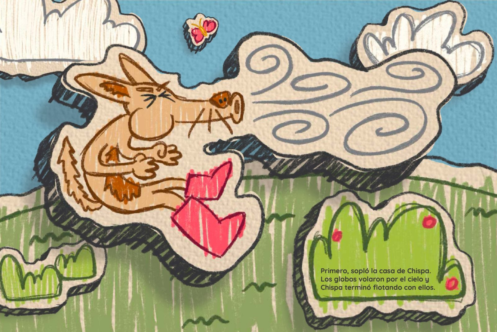 Bruno and the Little Pigs — First color pass