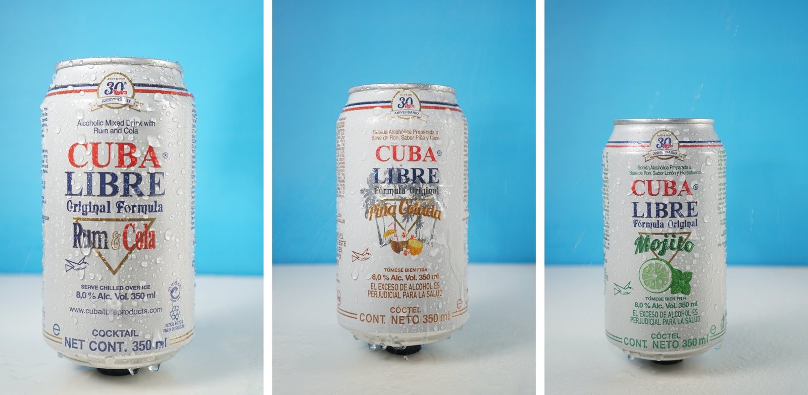 Cuba Libre · Point-of-Sale Artwork, Panama — Our own product shoot: Rum & Cola, Piña Colada and Mojito (August 2024).