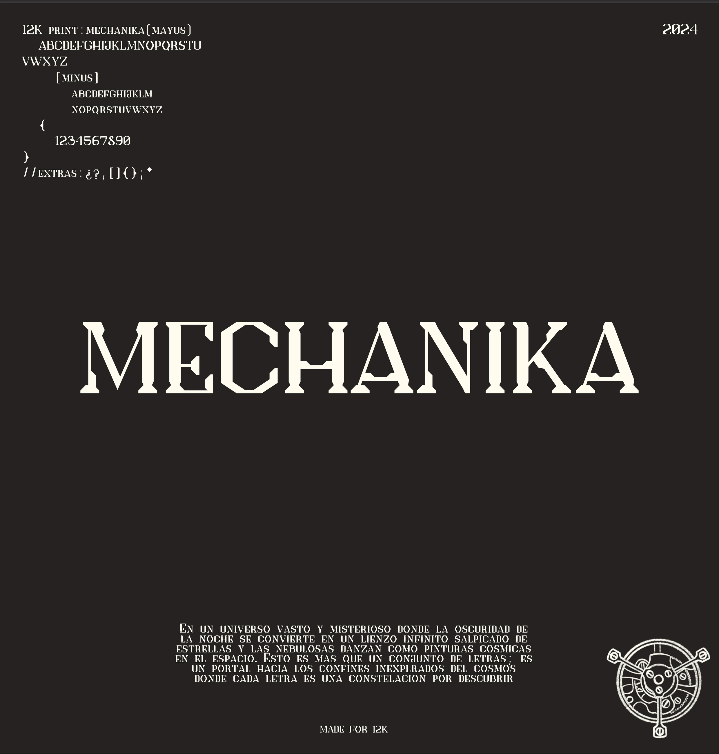Mechanika, Typeface — piece 9