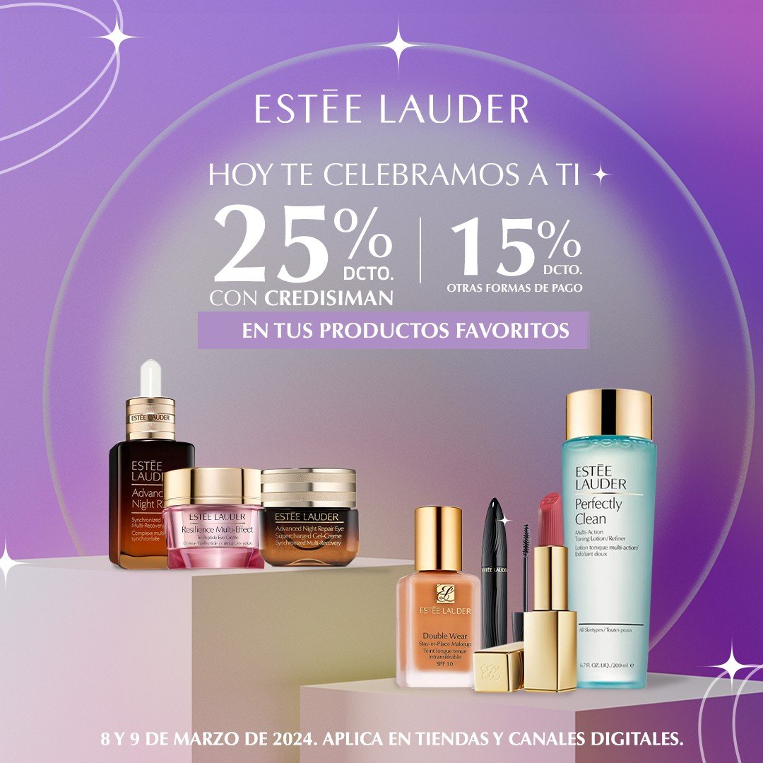 SIMAN Belleza 2024 — Estée Lauder · Hoy te celebramos a ti, 8 y 9 de marzo de 2024