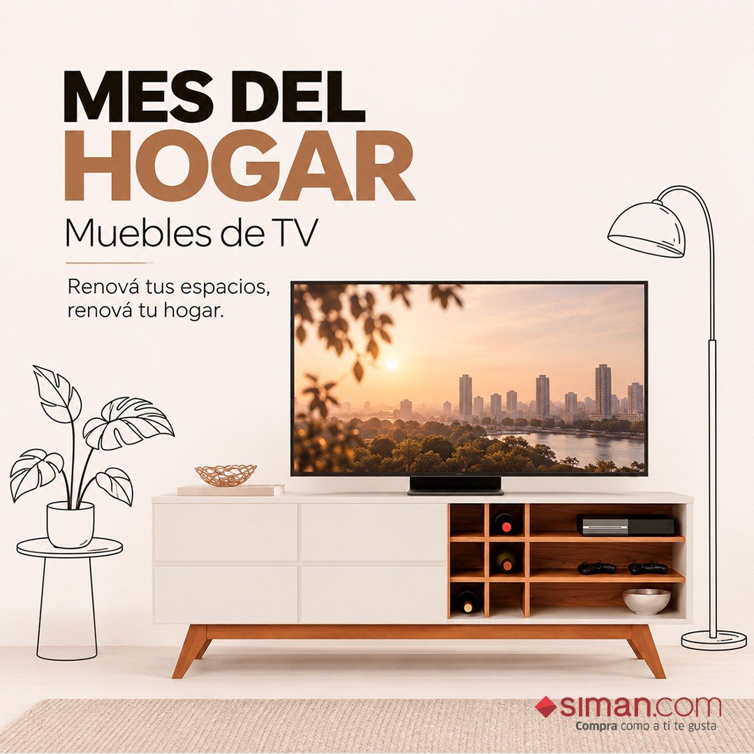 SIMAN, pautas digitales — Mes del Hogar, muebles de TV · 1:1