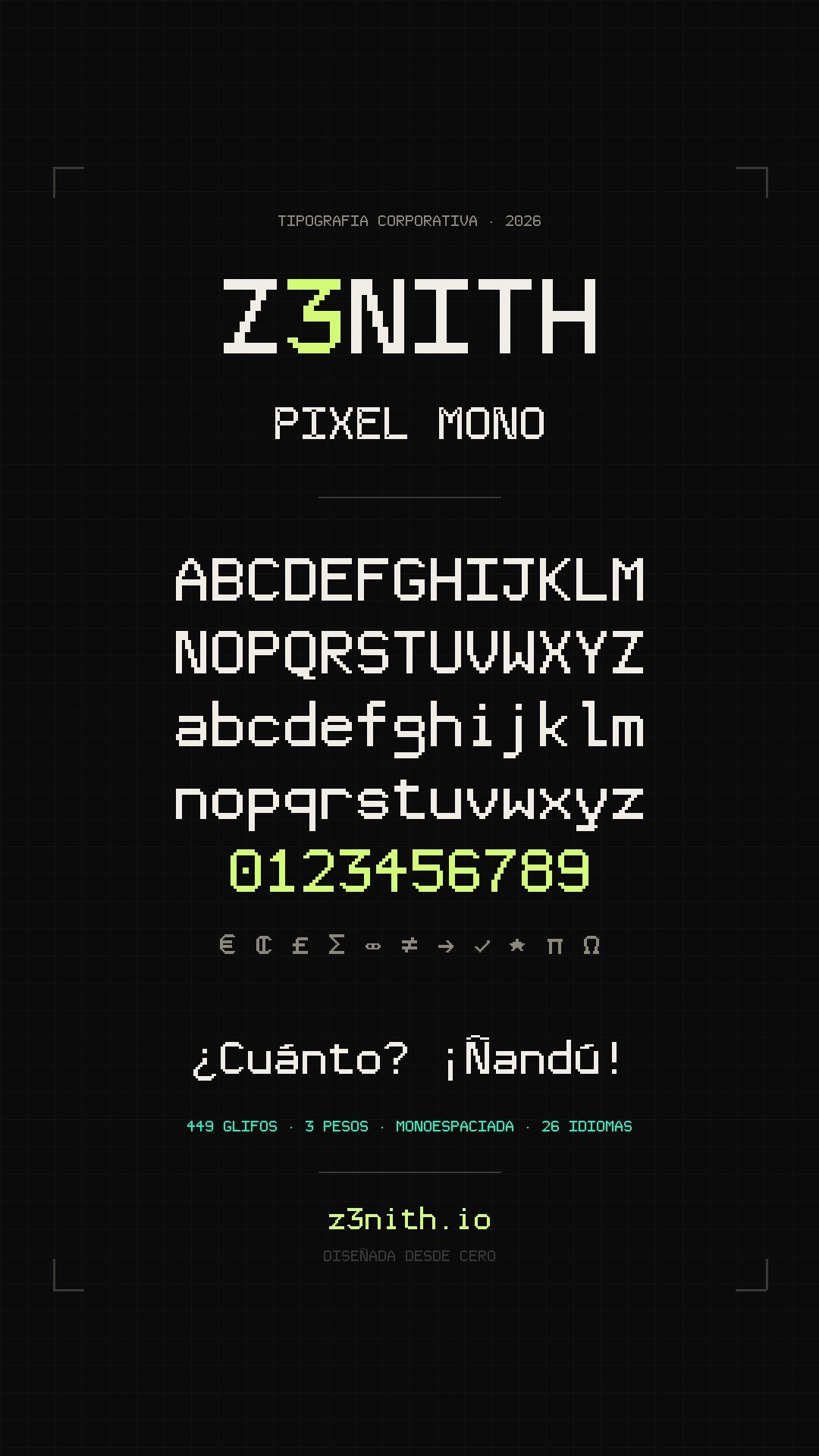 Z3NITH Pixel Mono, promotional piece