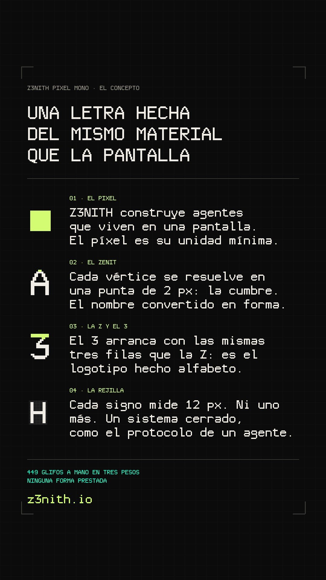 Z3NITH Pixel Mono, promotional piece