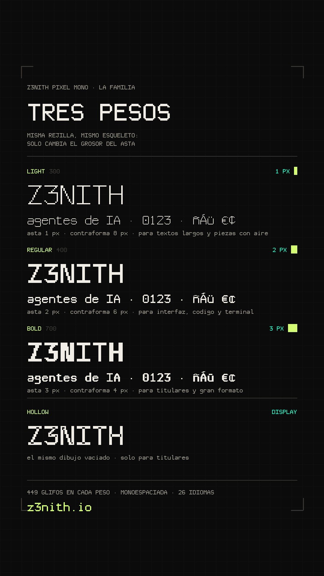 Z3NITH Pixel Mono, promotional piece