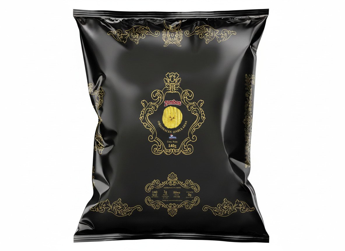 Zambos premium — Zambos con sal, 140 g · Mockup de referencia